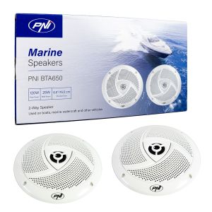 Difuzoare coaxiale pentru barci PNI BTA650, 120W, 16.5 cm, set 2 buc