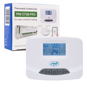 Unitate comanda termostat PNI CT28 PRO fara fir, pentru incalzire in pardoseala compatibil cu Modul de control electrova