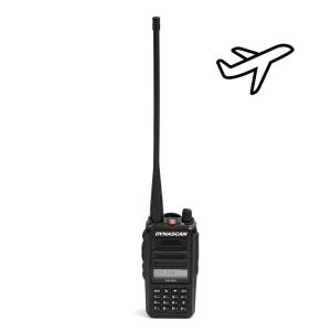 Statie radio portabila VHF Dynascan AB-650 pentru aviatie, 118-136.975 Mhz