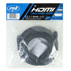 Cablu HDMI PNI H1500 High-Speed 1.4V, plug-plug, Ethernet, gold-plated, 15m