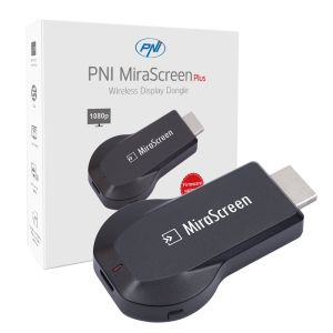 HDMI Streaming player PNI MiraScreen Plus Wireless Display Dongle, Airplay Mirroring