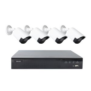 Kit supraveghere video PNI House IPMAX POE22S, NVR si 4 camere bullet cu 4MP