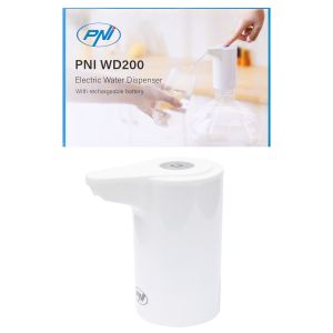 Pompa electrica pentru bidon de apa PNI WD200 incarcare prin USB-C, acumulator 800 mAh
