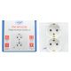 Priza simpla x2 incastrabila PNI WP222W cu rama din sticla culoare alb