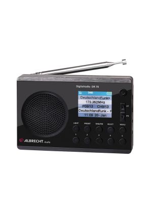 Radio digital DAB si FM Albrecht DR 70 cu display color 220V/baterii Cod 27370