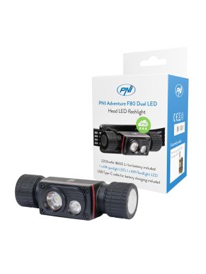 Lanterna frontala PNI Adventure F80 Dual LED