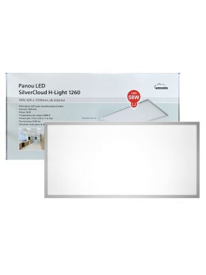 Panou LED SilverCloud H-Light 1260 58W 600x1200 de interior incastrat alb rece