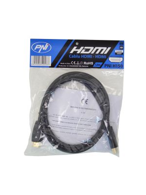 Cablu HDMI PNI H150 High-Speed 1.4V, plug-plug, Ethernet, gold-plated, 1.5 m