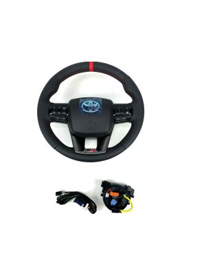 Volan din piele cu incalzire airbag si spira pentru Toyota Hilux GR