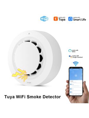 Senzor de fum wireless PNI SafeHouse HS262 compatibil cu aplicatia Tuya, alarma sonora