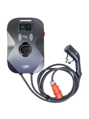Statie de incarcare PNI KW11, 16A, 11KW, pentru masini electrice, 85V - 415V, trifazat, cablu Type 2 si conector 7 pini 