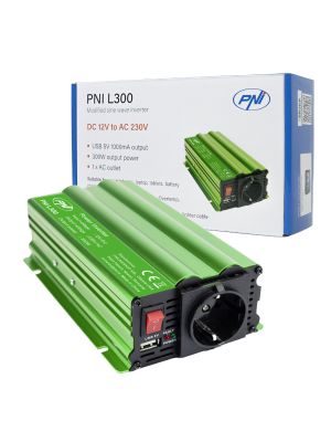 Invertor de tensiune PNI L300 alimentare 12V iesire 230V 300W