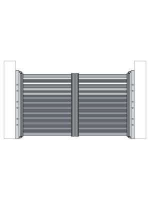 Set porti auto batante din aluminiu PNI MAB3000 cu doua foi de 1.5m si inaltime 1.7m
