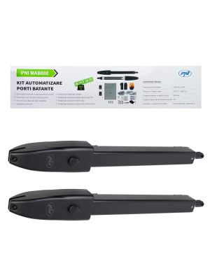 Kit automatizare porti batante PNI MAB600 cu 2 motoare, lampa, fotocelule, telecomenzi si panou de control