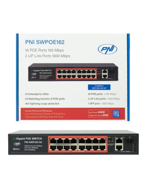 Switch POE PNI SWPOE162, 16 porturi