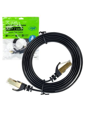Cablu de retea plat CAT7 negru