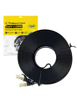 Cablu de retea plat CAT7 negru