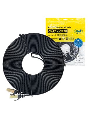 Cablu de retea plat CAT7 negru