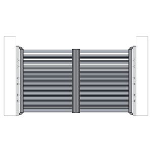 Set porti auto batante din aluminiu PNI MAB3000 cu doua foi de 1.5m si inaltime 1.7m