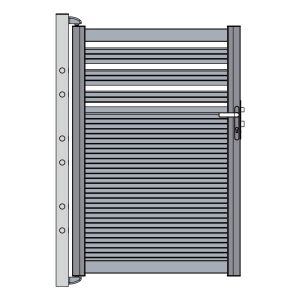 Poarta pietonala din aluminiu PNI MAB900 lungime 0.9m si inaltime 1.5m